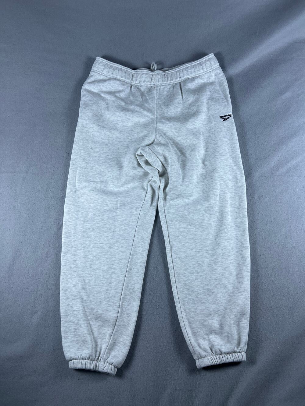 Reebok Sweatpants Mens XL Gray Tapered Leg Fleece Lined Athleisure Jogger Pants